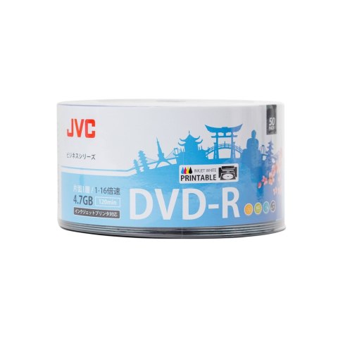 JVC DVD-R 4.7G/16X INKJET WHITE PRINTABLE SP*50 70771BJCK0001