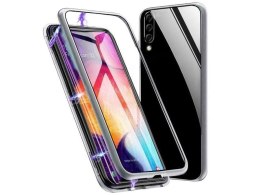 Etui magnetyczne szklane Dr.Fit dwustronne do Galaxy A30S/A50/A50S Srebrne