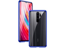 Etui magnetyczne szklane Dr.Fit dwustronne do Redmi Note 8 Pro Niebieskie