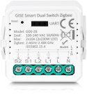 GISE Smart Dual Switch no neutral Zigbee | Podwójny moduł przekaźnikowy Zigbee | GDS-ZB-NN