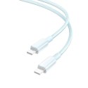 XO kabel NB-Q250B PD USB-C - USB-C 0,35 m 60W niebieski