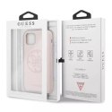 Etui na telefon Guess do iPhone 11 Pro light pink/jasnoróżowy hard case Silicone 4G Tone On Tone