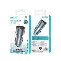 BWOO ładowarka samochodowa BO-CC73 38W fast car charger QC 18W + PD 20W, srebrna