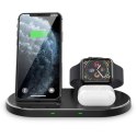 Ładowarka indukcyjna Tech-Protect Qi 3w1 W55 do iPhone/AirPods/Watch Black