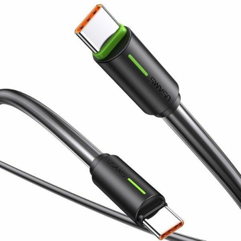 USAMS Kabel USB-C/USB-C 1m SJ734 czarny/black YU Series SJ734USB01 (US-SJ734)