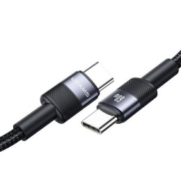 USAMS Kabel USB-C na USB-C Fast Charging stalowy/tarnish SJ724USBSG01 (US-SJ724)