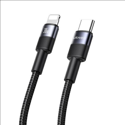 USAMS Kabel USB-C na USB-C czarny/black 1,2m SJ729USBSG01 (US-SJ729)