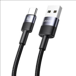 USAMS Kabel USB na USB-C 3A 1,2 Fast Charging stalowy/tarnish SJ718USBSG01 (US-SJ718)