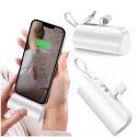 PowerBank 5000mAh Alogy bank energii kieszonkowy mały ładowarka zewnętrzna Power Bank USB-C i lightning Biały