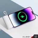 PowerBank 5000mAh Alogy bank energii kieszonkowy mały ładowarka zewnętrzna Power Bank USB-C i lightning Biały