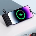 PowerBank 5000mAh Alogy bank energii kieszonkowy mały ładowarka zewnętrzna Power Bank USB-C i lightning Czarny