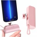 PowerBank 5000mAh Alogy bank energii kieszonkowy mały ładowarka zewnętrzna Power Bank USB-C i lightning Różowy