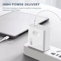 Ładowarka sieciowa 65W + kabel Typ-C do Typ-C Somostel Power Deliver Q15 PD Biały