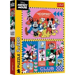 Puzzle 2x200 elementów Czas z przyjaciółmi Miki Donald