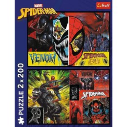 Puzzle 2x200 elementów Dzień i noc Spidermana