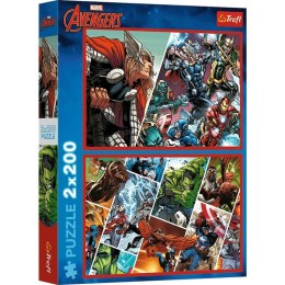 Puzzle 2x200 elementów Obrońcy świata Avengers Marvel