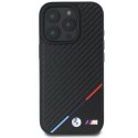 BMW BMHMP16X23PUDTK iPhone 16 Pro Max 6.9" czarny/black hardcase M Carbon Tricolor Line MagSafe