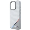 BMW BMHMP16X23PUDTS iPhone 16 Pro Max 6.9" szary/grey hardcase M Carbon Tricolor Line MagSafe