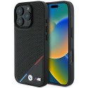 BMW BMHMP16L23PUPDK iPhone 16 Pro 6.3" czarny/black hardcase M Perforated Tricolor Line MagSafe