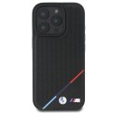 BMW BMHMP16L23PUPDK iPhone 16 Pro 6.3" czarny/black hardcase M Perforated Tricolor Line MagSafe