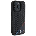 BMW BMHMP16L23PUPDK iPhone 16 Pro 6.3" czarny/black hardcase M Perforated Tricolor Line MagSafe