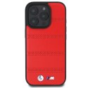 BMW BMHMP16L23PUSPR iPhone 16 Pro 6.3" czerwony/red hardcase M Perforated And Stitched Line MagSafe