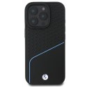 BMW BMHMP16L23RDCLK iPhone 16 Pro 6.3" czarny/black hardcase Sign Leather Textured And Line MagSafe