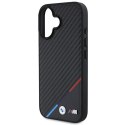 BMW BMHMP16M23PUDTK iPhone 16 Plus 6.7" czarny/black hardcase Carbon Tricolor Line MagSafe