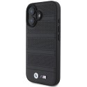 BMW BMHMP16S23PUSPK iPhone 16 6.1" czarny/black hardcase M Perforated And Stitched Line MagSafe