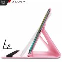 Etui 360 do Lenovo Tab M11 10.95" TB330FU / TB330XU / TB331FC obrotowe pokrowiec obudowa z klapką na tablet Case Alogy Różowe