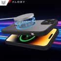 Etui do Apple iPhone 15 obudowa Alogy MagSafe Hybrid Matte Case pokrowiec matowy z ochroną obiektywu czarny