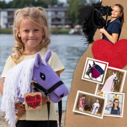 Skippi - lekki mały hobby horse A5 - lawendowy liliowy fioletowy - kantar