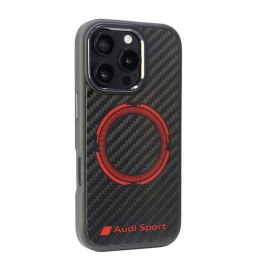 Audi Carbon Fiber Sport Red Circle MagSafe iPhone 16 Pro 6.3