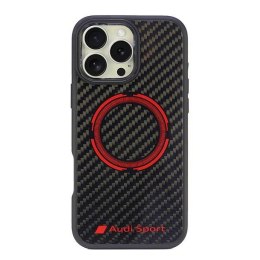 Audi Carbon Fiber Sport Red Circle MagSafe iPhone 16 Pro Max 6.9