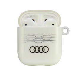 Audi IML Geometric Pattern AirPods 1/2,cover biały/white AU-IMLAP-A6/D3-WE