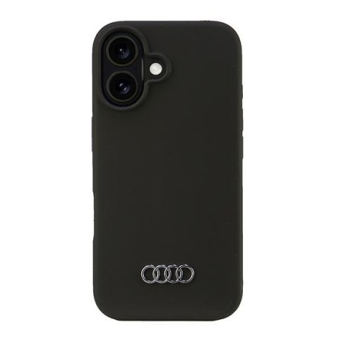 Audi Silicone Case iPhone 16 6.1" czarny/black hardcase AU-LSRIP16-Q3/D1-BK