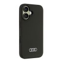 Audi Silicone Case iPhone 16 6.1" czarny/black hardcase AU-LSRIP16-Q3/D1-BK