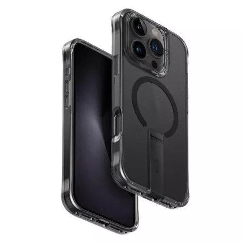 Etui UNIQ Eleva with Vertica Stand do iPhone 16 Pro 6.3" Czarny/Carbon Black