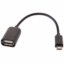 Adapter microUSB-USB OTG czarny/black