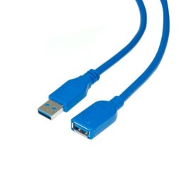 Kabel przedłużający USB 3.0 2m A-A M/F niebieski/blue