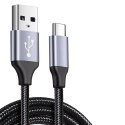 KABEL USB - TYP C SZYBKIE ŁADOWANIE DŁUGI 2M WZMACNIANY OPLOT