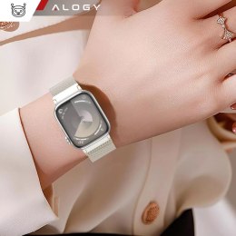 Pasek stalowy Alogy bransoleta do Apple Watch 38/40/41mm stal nierdzewna Księżycowa Poświata