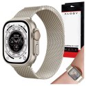 Pasek stalowy Alogy bransoleta do Apple Watch 42/44/45/49mm stal nierdzewna Księżycowa Poświata