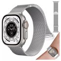 Pasek stalowy Alogy bransoleta do Apple Watch 42/44/45/49mm stal nierdzewna Srebrny