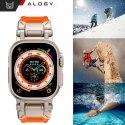 Pasek bransoleta Alogy Luxury Metal + TPU Band do Apple Watch 42/44/45/49mm Orange