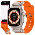 Pasek bransoleta Alogy Luxury Metal + TPU Band do Apple Watch 42/44/45/49mm Orange