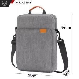 Torba na laptopa/ iPada Pro Air/ tablet 11-13 cal męska damska Unisex Pasek na ramię etui futerał pokrowiec Alogy saszetka szara