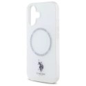 US Polo USHMP16SHOCLDPW iPhone 16 6.1" biały/white IML Ring MagSafe