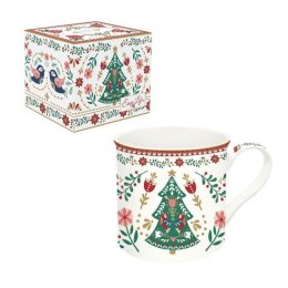 Christmas Folk Choinka Kubek Porcelanowy w Ozdobnym Pudełku 300 ml