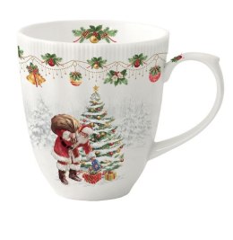 Mikołaj i Choinka Kubek Porcelanowy w Ozdobnym Pudełku 370 ml